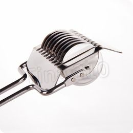 Stainless Steel Noodle Lattice Roller Shallot Cutter Pasta Spaghetti Maker Pasta machine Manual Dough Press kitchen Tools T2I5591