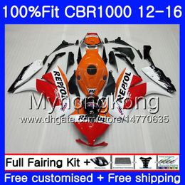 Injection For HONDA CBR 1000RR CBR1000RR 12 13 14 15 16 273HM.10 CBR 1000 RR Repsol orange hot CBR1000 RR 2012 2013 2014 2015 2016 Fairings