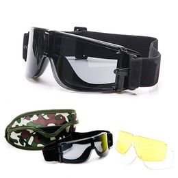The U.S. Be Used For Field Operations Explosion-proof Resist To Attack CS Tactic Glasses Motorcycle Goggles X800 Suit Resin Lenses tactical