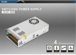 Freeshipping S-400-36 36V 11A Regulated Switching Power Supply 5V 60A / 12V 33A/ 24V 17A / 48V 8.5A 400W AC/DC power adapter