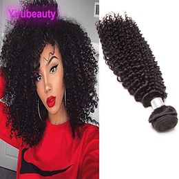 Peruvian Virgin Hair Kinky Curly 1 Bundle 10-28inch Bundle Double Weft Hair Weaves One Bundle from Yiruhair