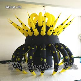 Customised Inflatable Alien Plant 3m/6m Height Blow Up Advertising UFO Model Large Exotic Flower For Technology Exhibition And Music Party