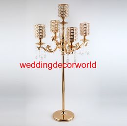 Tall and large Metal Candle Holders Flower Vase Rack Candle Stick Wedding Table Centrepiece Event Road Lead Candle Stands decor0905