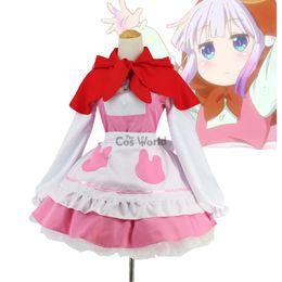 Ed Chaperon Dragon Mlle Kobayashi Kamui Pucelle Kanna La Petite Fille Aux Allumettes Le Petit Chaperon Rouge Robe Coût Uniforme Meidofuku Cosplay