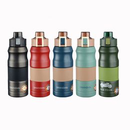 20oz Stainless Steel Camping Water Bottle Doublelayer Insulated Climbing Cup Hiking Cycling Sports Beer Mugs