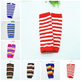 Baby Leg Warmers Socks Rainbow Striped Knee High Socks Kids Knit Foot Warmer Girl Winter Leg Warmer Socks Knee Protector Stockings CZYQ6895