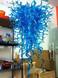 Blue Lamp Large Hand Blown Glass Chandelier Light Factory Price E14 Crystal Modern Chandelier on Hot Sale