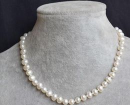 Wholesale Natural Pearl Jewellery,White Colour 6-7mm Round Freshwater Pearl Necklace,New Free Shipping long 18''