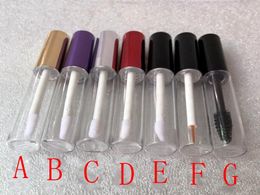 5ML Empty Lip gloss tubes 5g Eyeliner bottle DIY makeup lip oil tubes round plastic tube with cap