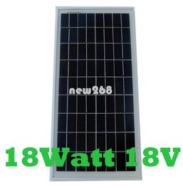 Freeshipping 18W 18V Polycrystalline silicon Solar Panel used for 12V photovoltaic power home system, 18Watt 18WP 12VDC PV Poly solar Module