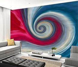 Custom Photo 3d Wallpaper meets ideal modern Van Gogh abstract spiral body blue pink background wall painting wall paper