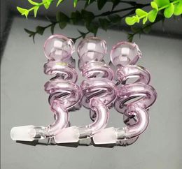 Pink Double Helix boiler Glass bongs Oil Burner Glass Water Pipe Oil Rigs Smoking Rigs