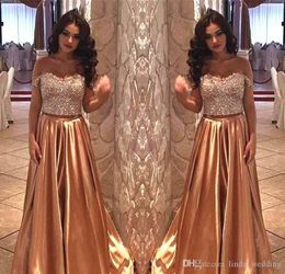 Two Pieces Prom Dress Sleeveless Crystal Beaded Long Formal Holidays Wear Graduation Evening Party Gown Custom Made Plus Size