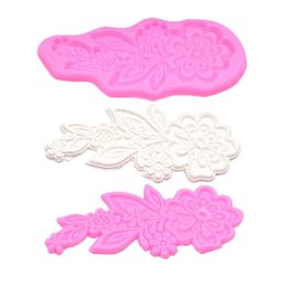 DIY Handmade Silicone Mould Flower Pattern Fondant Cake Mould Kitchen Baking Tools