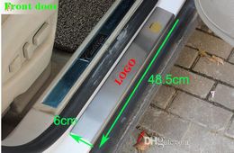 High quality stainless steel 4pcs door sills scuff footplate,pedal decorative protective bar with logo for Cadillac SRX 2009-2016