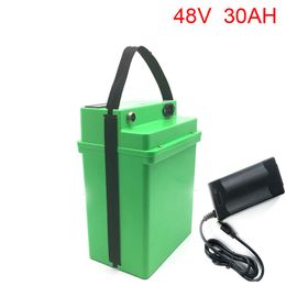 2000W 48V 30AH Electric Bicycle Battery 48V Lithium Battery 48V 30AH E-bike battery +Charger +Waterproof case