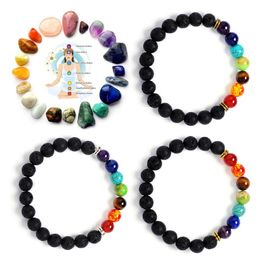 Black Lava Stone Bead Bracelets Yoga Hand Strings 11 Styles Natural Lava Volcanic Buddha Leo Lion Head Bracelet Women Daily Jewellery