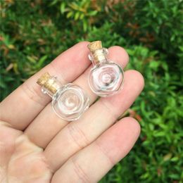 100 pcs Small Glass Bottles With Corks DIY Mini Art Jars Gifts Vials Lovely Little Pendants Bottles