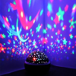 Rotating night vision projector covers star master baby sleeping romantic led USB lamp projection GB1473