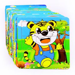 Kid Puzzles wooden puzzle toy Simple Wooden Puzzle Cartoon Animal Traffic Puzzles Intelligence Kids Early Educational Training Toy 24 Colour