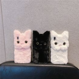 Cute cat phone case for 11 pro max cartoon XR / 7 / 8plus plush protective case dhl free