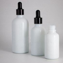 White Porcelain Skincare Cosmetic Liquid Dropper Bottles 30ml 50ml 100ml Essential Oil Packaging Bottle DHL UPS