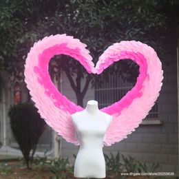 adults' Cute pink angel wings beautiful fairy wings for wedding Birthday party decoration nice props for Children's Day free shipping