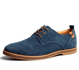 38-48 Şık ayakkabı erkekler Oxfords Elbise Gerçek Deri İnek Süet Artı boyutu Derby Balo Örgün Düğün Ayakkabı Adam mocassin homme Ayakkabı