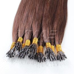 Brazilian Nano Tip Human Hair Extensions Straight Double Drawn 1g/strand 100g 16" to 26" 100% Virgin Human Hair Top Quality VMAE Hair