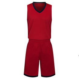 2019 New Blank Basketball jerseys printed logo Mens size S-XXL cheap price fast shipping good quality Dark Red DR0022r