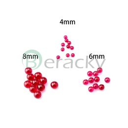 New 4mm 6mm 8mm Ruby Terp Pearls Dab Beads Insert Smoking Tools For Beveled Edge Quartz Banger Glass Bongs Dab Rigs Water Pipes