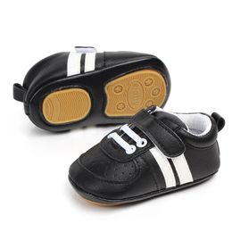 Baby Shoes Boy Girl PU Sneaker White Shoes Newborn Infant First Walkers Casual Crib Moccasins