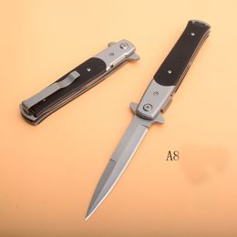 New Arrival Assisted Fast Open Flipper Folding Knife 440C Black/Titanium Coated Blade EDC Pocket Knives Gift Knife