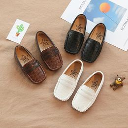 Hot Sale Baby Moccasins PU Leather Toddler First Walker Soft Soled Boy Shoes Square Head Newborn Baby Boys Sneakers