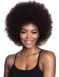 high quality women's brazilian Hair African American kinky curly wig Simulation Human Hair afro short curly wig for lady in stoc