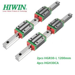 2pcs Original New HIWIN HGR30 - 1200mm linear guide/rail + 4pcs HGH30CA linear narrow blocks for cnc router parts