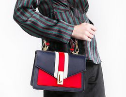 European and American Colour contrast small hand bag 2019 hot sale retro fashion women's single-shoulder crossbody bag