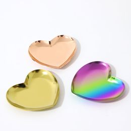 Nice Heart Shape Mini Portable Herb Grinder Smoking Pipe Handroller Plate Rolling Storage Tray Innovative Design Machine Tool High Quality