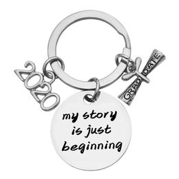 Creative Stainless Keychain 2020 Graduation is not the end it's the beginning For Graduation Gift Party Favor