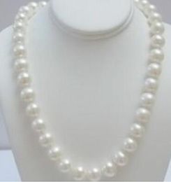 REAL NATURAL charm 20 "10-11MM South Sea white pearl necklace 14k brooch