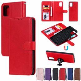 Leather Magnetic Removable Detachable Wallet Cover 2 in 1 Case for Samsung A51 A71 A10 A20 A30 A40 A50 A60 A70 A80 A90 A20E S8 S9