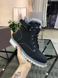 Hot Sale-Lace Martin Boots Men And Women Fashion Australia Short Full Wool Boots Luxury Women Snow Boots Size 35-43