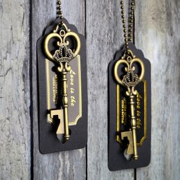 2020 New Best Gift Bronze Keychain Opener Key Beer Bottle Opener Creative Wedding Gift Party Bar Tool