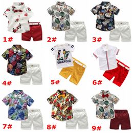1-6 Years Baby Boy clothes Boys Summer Style Children Clothing Sets Tops Shorts Belt 3 Pcs Set Boys Girls T Pants Sports Suit Kids Clothes