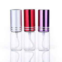 100Pcs/Lot 5ml Portable Empty Cosmetic Case Travel Spray Bottle Perfume For Gift Sample Mini Bottle Parfum Makeup Containrs LX2229