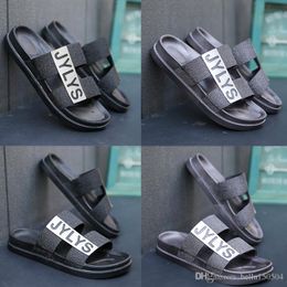 Newest European Brand Summer Slippers designer sandals Men Breathable Beach Flip Flops Casual Slip-on Flats Sandals Men Shoes SIZE 40-45