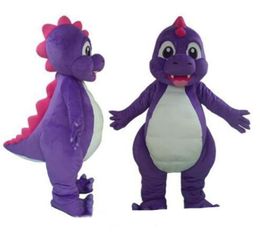 2019 hot new purple dino dinosaur mascot costume suit for adult to wear for sale