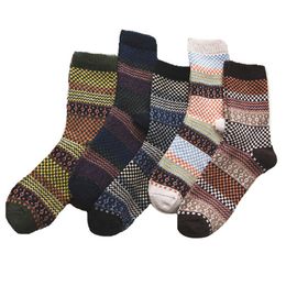 Meias masculinas 1 par vender inverno mens wocks quente de lã grossa sokken mistura cashmere unisex vestido casual