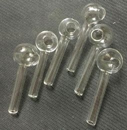 Super 6cm Pyrex Glass Oil Burner Pipe Clear Glass Oil Burner Bucket Great Tube Glass Pipe Oil Nail Pipe Hand Smoking Pipes