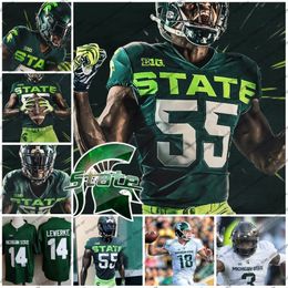 Michigan state football jersey custom Clearance